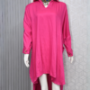 Pink Cotton Satin Over-Sized box Cut Shirt