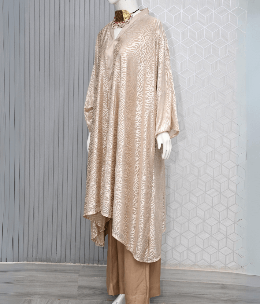 Gold beige Net Suit-2pc