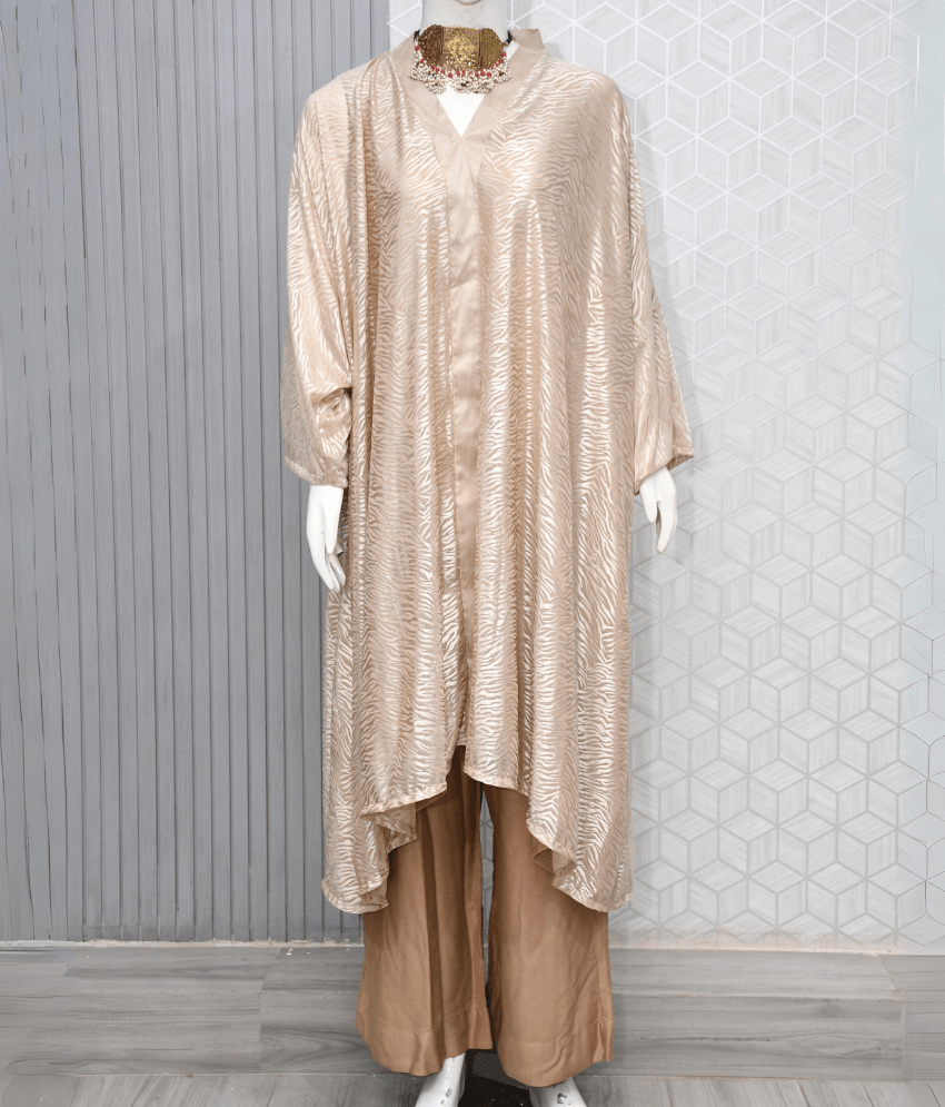 Gold beige Net Suit-2pc