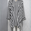 Black n White Striped Linen Shirt